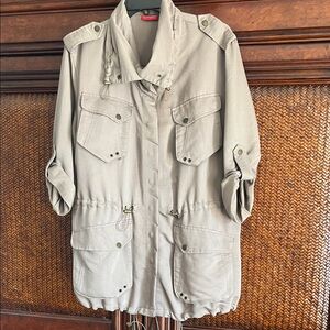 New York & Company Beige Utility Jacket